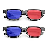 3D-Brille, 2 Stücke 3D Brille Rot Blau, Rot Grün Brille Für Filme Oder Pc-Spiele (Rot, Grün)