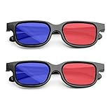 3D-Brille, 2 Stücke 3D Brille Rot Blau, Rot Grün Brille Für Filme Oder Pc-Spiele (Rot, Grün)