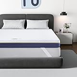 BedStory Topper 180x200cm, 10cm Höhe H3&H4 Gel Memory Foam Matratzentopper, Öko-TEX Zertifiziert Gelschaum Matratzentopper, geeignet für diejenigen, die einen härteren Topper bevorzugen