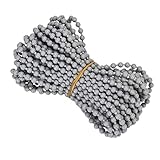 TMTGTS Rollokette 20m Grau Perlenschnur bedienkette lamellenvorhang Kette kugelketten jalousien kettenhalter Perlenkette Ersatzteil für Verdunkelungsrollo Seitenzugrollo Doppelrollo beschlag blind