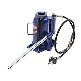 DAOHHFO Hydraulischer Stempelwagenheber, 20 T Wagenheber Pneumatisch Druckluft-Hydraulik-Wagenheber Max Hubhöhe 51 cm Pneumatischer Wagenheber für Auto, Van Boot, LKW, Wohnwagen (Blau)