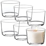 Konzept 11 - Gläser für Kerzen Groß zum Kerzen Gießen 6 Stk., Kerzengläser Leer 150ml Klar 82x58mm Windlicht Glas, Gläser für Kerzen Glaskerzen Gläser