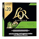 L'OR Kaffeekapseln Lungo Elegante, fruchtig & elegant, Intensität 6/13, 20 Getränke, Nespresso* kompatible Kaffee Kapseln, 20 Kapseln