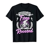 Damen Rennrad Geschenk Singlespeed Fahrrad Rennradfahrerin T-Shirt