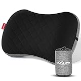 Tavaler Aufblasbars Kissen Ultralight Outdoor Camping Kissen, Camping Kopfkissen Aufblasbar Ergonomisches Reisekissen Aufblasbar Strandkissen (Schwarz)