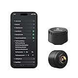 OBEST Reifendruck Kontrollsystem mit App,Intelligentes Bluetooth Motorrad TPMS mit 2 Externen Sensoren, Drahtloser Reifendruck und Temperaturdetektor, Unterstützt iOS und Android, 0.7-7BAR/10-100PSI