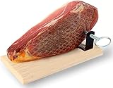 Serrano Schinken gereift ohne Knochen 1 KG - Mini Spanischer Schinken Jamonprive (SCHINKENHALTER UND MESSER NICHT ENTHALTEN)