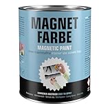 Milacor Magnetfarbe für Innen grau - lösemittelfreie Wandfarbe - überstreichbar, umweltfreundlich - 1 Liter