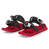 Snowfeet - Mini Ski Skates für den Schnee | Ski für Winterschuhe | Kurze Snowskates Snowblades Skiboards | Das echte Original (RED)