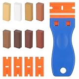 14pcs Laminat Reparaturset, 8 Farben Hartwachs Reparaturset, Laminat Reparatur mit Schaber, Parkett Reparaturset von Kratzern Löchern, Arbeitsplatte Reparaturset Laminatboden für Vinyl Holz Möbel