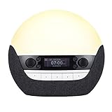 Lumie Bodyclock Luxe 750DAB - Lichtwecker, DAB-Radio, Bluetooth Lautsprecher & Wenig Blaulicht für Schlafenszeit