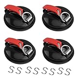 Saugnapf, 4 Stück Extra Starke Saugnäpfe für Camping und Haushalt mit 8 S-Haken Saugknöpfe - Suction Cup Hooks - für Motorhome Vorzelte, Sonnensegel und Planen Camping Zubehör