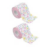 HAWILLOSCH 2 Rollen Toilettenpapier Klopapierhalterung Doppelt Lustiges Papier Gesichtspapier Gefälscht Serviette Für Zuhause Seidenpapier Für Zu Hause Papierhandtuchhalter Dekoriert Rosa