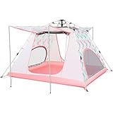 1-6 Personen Kuppelzelt, Outdoor Wasserdichtes Pop-Up-Zelt, UV-Schutz, Blumenmuster-Zelt, für Rucksackreisen, Radfahren, Wandern, Camping (A) (B)