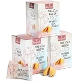 FOOD crew 30x Glückskekse Komplimente – Kekse als kleine Geschenke Idee für Familie, Freunde, Kollegen - Made in Germany – Kleinigkeiten für Adventskalender Füllung - Silvester