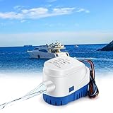 Wasserpumpe 12V, Automatische Bilgepumpe 1100gph/70lpm, Marine Bilgenpumpe Tauchpumpe Bilgenwasser-Pumpe Mit Schwimmschalter Elektrische Wasserpumpe Klein