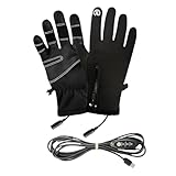 Beheizte Handschuhe | Elektrische USB-Heizgeräte, kompatibel mit Touchscreen – Handschuhe 3 Heizstufen für Wandern, Sport, Outdoor, Jagd, Klettern, Umschalten