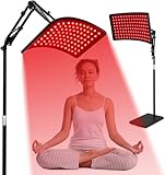 Sanfant Rotlichtlampe Wohltuendes und Wärmendes Infrarotlampe Therapie Einstellbarer Winkel und Höhe für Gesicht Muskeln und Körper Red Light Therapy