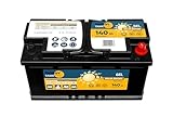 Autobatterie 12V 140 Ah - Gel Solarbatterie - Mobil und Stationär - Solar Batterie Lange Lebensdauer - Versorgungsbatterie Gegen Vibrationen und Stöße Geschützt