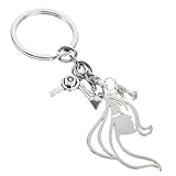 Ipetboom Schlüsselanhänger Friseur Haarschnitt Zubehör Schlüsselring Schmuck für Stylisten für Taschen und Rucksäcke Elegantes Design und Einfache Handhabung