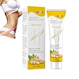 Schnell Fett Verbrennende und Festigende Creme, Abnehmen Schnell Fettverbrenner, GingerSlimming Hot Cream, Fett verbrennende Creme für Bauch Oberschenkel und Hintern, Frauen/Männer Gewichtsverlust