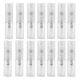 YPREWY 100 Stück transparente 2 ml nachfüllbare Sprühflasche, tragbare Mundspülung, Probenfläschchen, Kosmetik-Zerstäuber, Behälterflaschen