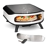 cozze® 17' Pizzaofen mit Drehstein, LED & Tür – 6.0 kW/50mbar, inkl. Regler & 1.1m Schlauch – Perfekt für knusprige Pizzen