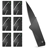 HAMKU 6 Stück Kreditkarten Messer, Kreditkartenmesser, Kreditkartenformat Klappmesser Faltmesser, Outdoor Edelstahl Griff Taschenmesser