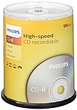 Philips CD-R Rohlinge (700 MB Data/ 80 Minuten, 52x High Speed Aufnahme, 100er Spindel)