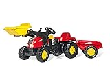Rolly Toys 23127 - Traktor mit Lader und Anhänger, rot