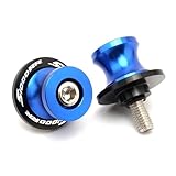 YULEGUDI Swing Arm Spulen M8 Motorrad Aluminium Schwinge Spulen Hinten Ständer Schrauben Sliders Für BM&W Für S1000RR Für M1000RR Für S/M 1000 RR 2009-2022(Blue)