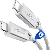 KabelDirekt – USB C Kabel All-in-One, USB 3.2 Gen 2, Metallstecker + Braiding – 2m (für Daten/Video mit 20Gbit/s, schnelles Laden mit 240W, universelles Datenkabel/Ladekabel/Monitorkabel, Weiß)
