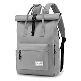 TANTOMI Laptop Rucksack, Rucksack Laptop Tasche 15,6 Zoll, Rucksack Damen und Herren weit öffenbar, Rolltop Rucksack wasserdicht, Backpack Daypack für Schule, Fahrradfahren, Freizeit und Reise.