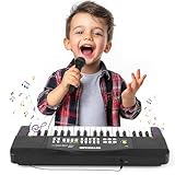 37 Tasten Klavier mit Mikrofon, Multifunktions Keyboard Kinder, Einführendes Musiktraining, Elektronische Keyboard für Kinder ab 3 4 5 6 7 8 Jahren, Geschenke für Jungen Mädchen Anfänger