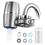 Wasserfilter Wasserhahn, Wasserfilter Für Den Wasserhahn Trinkwasser Und Natürlicheswasser, Wasser Filtersystem Küchenzubehör Zur Entfernen Sie restliches Chlor, Splitt, Erde und Schwermetalle