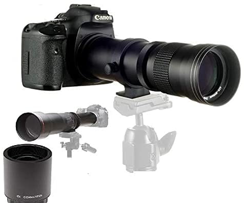JINTU 420-1600mm Teleobjektiv Manueller Fokus Zoom-Objektive F/8.3-16 für Canon EOS DSLR-Kameras 4000D 2000D 1200D 1100D 250D 200D 650D 750D 800D 550D 80D 90D 60D 70D 5D IV 6D II 7D II T7 T7I T8I SL3