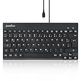 Perixx PERIBOARD-426 Kabelgebundene USB Mini Tastatur mit flachen Tasten, 11666