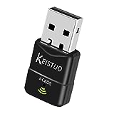 KEISTUO USB WLAN Stick AC600 mit Eingebautem Treiber, DualBand 5GHz/2,4GHz, USB WiFi Adapter für PC/Desktop/Laptop, Kompatibel mit Windows XP/7/8/10/11, WLAN USB-Adapter