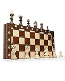 Chessebook Schachspiel - Hochwertiges Schachbrett aus Holz - Chess Board Set klappbar - Schachbrett-Spielset mit Schachfiguren - 52x52 cm, 2 Spieler