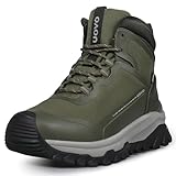 UOVO Herren Wasserdicht Mid Wanderstiefel All Season Trekking Trails Sneaker Turnschuhe Anti-Rutsch Wanderschuhe UK 7-11 (EU 40-45), military green, 42 2/3 EU
