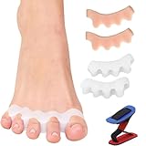 HNYGS-EU Zehenspreizer Hallux Valgus Silikon, 4 Stück Zehenspreizer, 1 Stück Korrekturbandage, Zehenspreizer, zur Linderung von Hallux Valgus Schmerzen, geeignet für Herren und Damen
