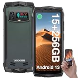 DOOGEE Smini Outdoor Handy ohne Vertrag Android 13, Helio G99 15GB+256GB /2TB Erweiterbar Outdoor Smartphone 4.5'' QHD+ 50MP Kamera Baustellenhandy IP68 Wasserdichtes Mini Handy NFC/Face ID/GPS
