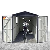 Albatros Premium Motorradgarage – verzinktes Metall in Anthrazit (RAL 7016)| 169x296x191cm | Motorrad Unterstellplatz | wetterfester Motorrad Bike Garage, abschließbar