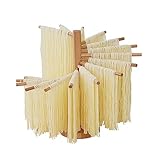 TRAGLO Nudeltrockner Holz Teigwaren Spaghetti Trockengestell Trockenständer Frische Nudeltrockner Küche Lagerregal mit 16 abnehmbaren Armen Einfach zu Lagerndes Design