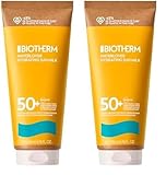 Biotherm Waterlover Hydrating Sun Milk LSF 50, feuchtigkeitsspendende Sonnenschutzmilch für umfassenden Schutz, wasserfeste Sonnenmilch, 200 ml (Packung mit 2)