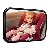 Akapola Rücksitzspiegel für Babys,Spiegel Auto 360° schwenkbar,Autospiegel rücksitz Verstellbare elastische Riemen,Rückspiegel für Kindersitz und Babyschale für allerlei Kopfstützen