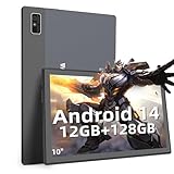 EagleSoar 2024 Neueste Tablet Android 14, Tablet 10 Zoll mit 12GB RAM+128GB ROM(1TB Erweiterung), Octa-Core-Prozessor, 2.4/5G Dualband WiFi Tablet PC, 10000mAh, 1280 x 800 HD IPS-Grau