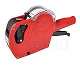 Kubert® MX5500 EOS 8 Zeichen Preis Gun Labeler Beschriftungsgerät inklusive Etiketten und Tinte Refill für Büros und Märkte Modell: Office Supply Store rot