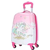 TheTrueC Kinder Trolley, Hartschale, Einhorn pink