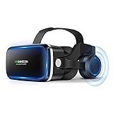 FIYAPOO VR Brille with Headset 3D VR Glasses Virtual Reality Brille PC Gaming für 4.7-6.6 Zoll,Android/iPhone Smartphones,HD,Blaulicht,Kinder und Erwachsenen, Geschenk